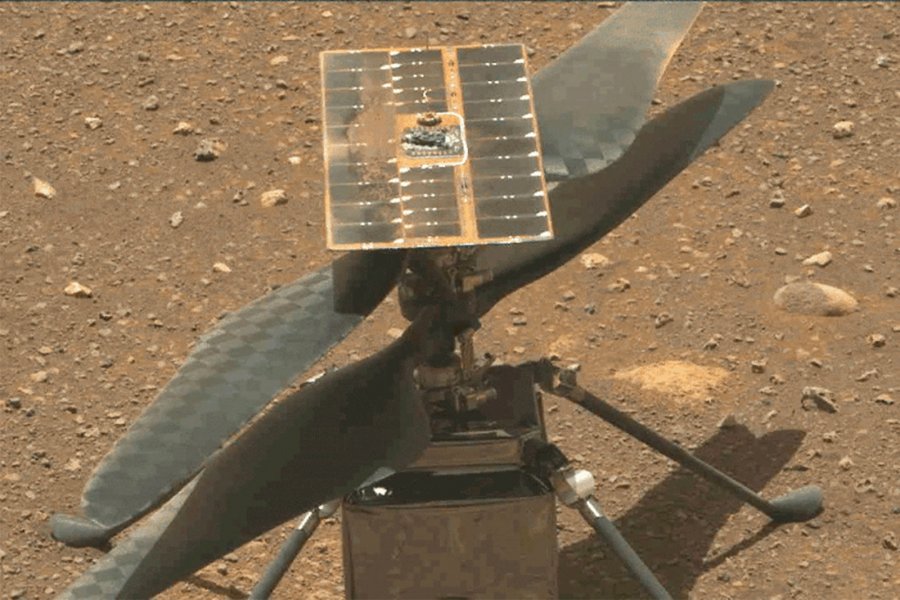 Вертолет Ingenuity от NASA успешно совершил первый испытательный полет на Марсе